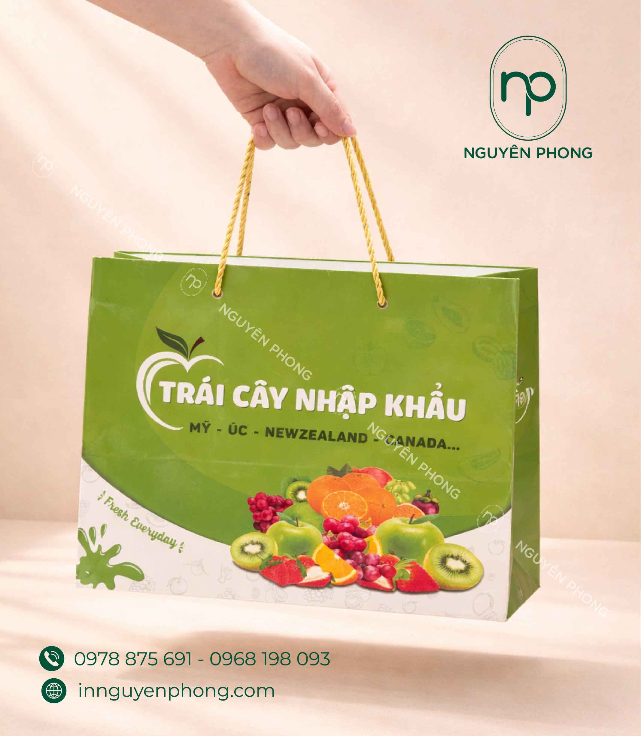 Mẫu túi giấy đựng trái cây bán sẵn tầm trung 